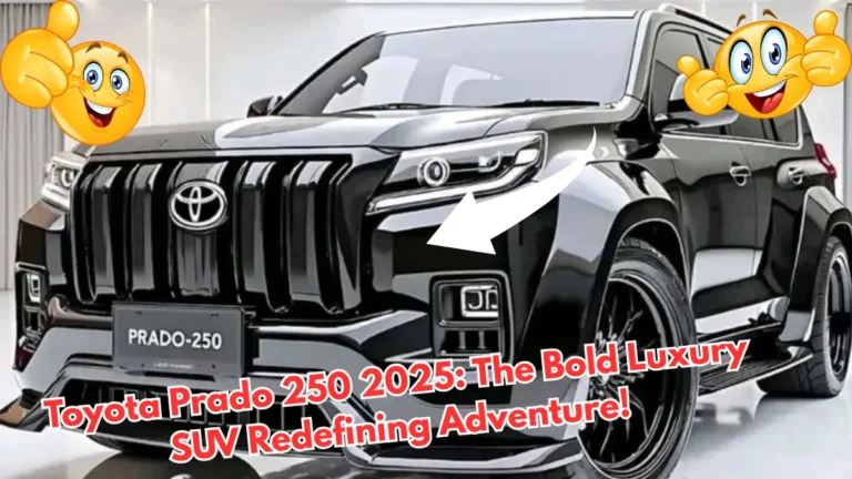 Toyota Prado 250 2025 The Bold Luxury SUV Redefining Adventure!